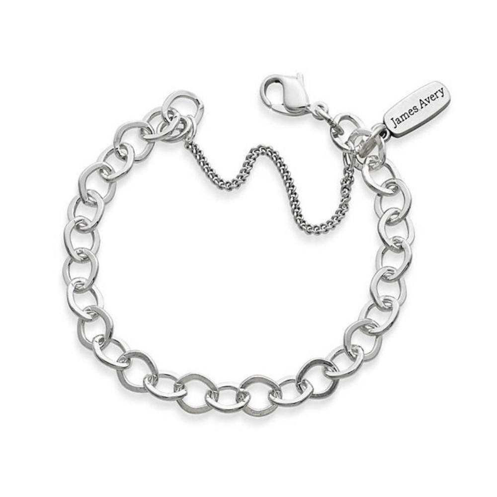 James Avery forged link charm bracelet